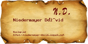 Niedermayer Dávid névjegykártya