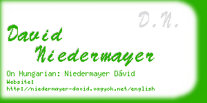 david niedermayer business card
